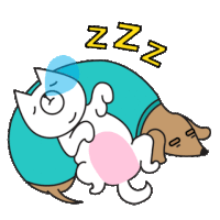 Slept Bed Time Sticker - Slept Bed Time Sleeping Time Stickers