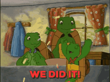 Franklin The Turtle We Did It GIF - Franklin The Turtle We Did It Celebrating GIFs
