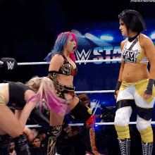 Bayley Dont Freaking Yell At Me GIF - Bayley Dont Freaking Yell At Me Asuka GIFs