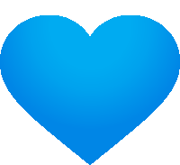 Blue Heart Joypixels Sticker - Blue Heart Heart Joypixels Stickers