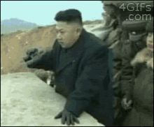 Kim Jong Un Binocular GIF - Kim Jong Un Binocular Viewing GIFs