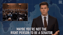 Your Not The Right Person Senator GIF - Your Not The Right Person Senator Reporter GIFs