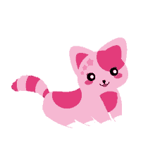 cat cute pink wink