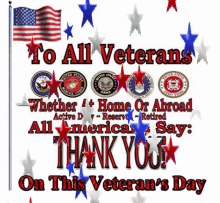 Veterans Day Thank You GIF - Veterans Day Thank You Flag Of The United States GIFs