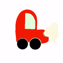 car driving red car animation