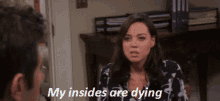 Parks And Rec April Ludgate GIF - Parks And Rec April Ludgate My Insides Are Dying GIFs