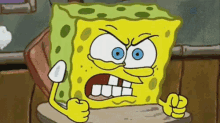 sponge bob furious angry pissed off raging