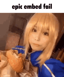 Embed Fail Epic Embed Fail GIF - Embed Fail Epic Embed Fail Saber Eating Burger GIFs