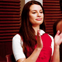 Glee Rachel Berry GIF - Glee Rachel Berry Clapping GIFs
