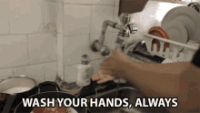Wash You Hands Always Nikhil Kini GIF - Wash You Hands Always Nikhil Kini Abish Mathew GIFs