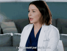 Greys Anatomy Amelia Shepherd GIF - Greys Anatomy Amelia Shepherd I Wish I Could Just Stay In Bed GIFs