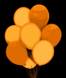 Orange Balloons GIF - Balloons Orange Lightup GIFs
