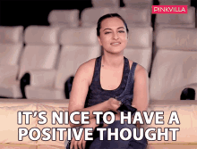 Its Nice To Have A Positive Thoughts Sonakshi Sinha GIF - Its Nice To Have A Positive Thoughts Sonakshi Sinha Pinkvilla GIFs