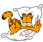 Garfield Pillow Sticker - Garfield Pillow Bedtime Stickers