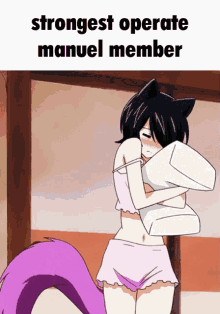 Operate Manuel Strongest GIF - Operate Manuel Strongest Cat Girl GIFs
