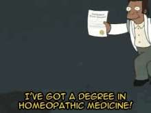 futurama homeopathic medicine degrees