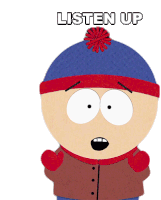 Listen Up Stan Marsh Sticker - Listen Up Stan Marsh South Park Stickers
