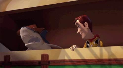 Toy Story Woody GIF - Toy Story Woody Shark GIFs