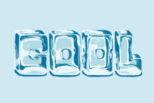 cool cool as ice animated text melting