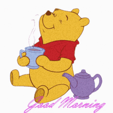 Good Morning Flowers GIF - Good Morning Flowers Winnie The Pooh GIFs