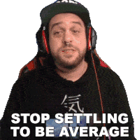 Stop Settling To Be Average Doodybeard Sticker - Stop Settling To Be Average Doodybeard Dont Settle Stickers