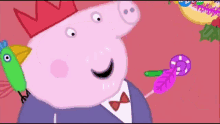 свинка пэппа пеппа праздник поздравляю ура GIF - Peppa Pig Holiday Celebration GIFs