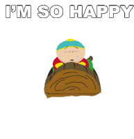 Im So Happy Eric Cartman Sticker - Im So Happy Eric Cartman South Park Stickers