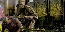 O M G GIF - Guardians Of The Galaxy Groot Gasps Scandalously GIFs