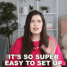 Its So Super Easy To Set Up Marissarachel GIF - Its So Super Easy To Set Up Marissarachel Setting Up GIFs