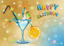 Happy Birthday Stars GIF - Happy Birthday Stars Cocktail GIFs
