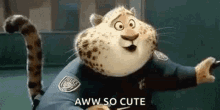 officer clawhauser aww zootopia so cute