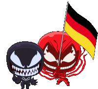 Venom Fahne Sticker - Venom Fahne Deutschlandfahne Stickers