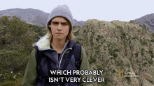 Which Probably Isnt Very Clever Cara Delevingne GIF - Which Probably Isnt Very Clever Cara Delevingne Running Wild With Bear Grylls GIFs