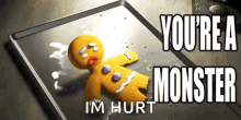 Monster Gingerbread Man GIF - Monster Gingerbread Man You Are A Monster GIFs