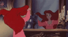 Red Head GIF - The Little Mermaid Ariel Hair Flip GIFs
