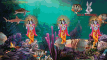 Krishna Janmashtami Underwater GIF - Krishna Janmashtami Underwater Fishes GIFs