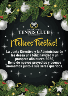 costaricatennis tennis club christmas greetings