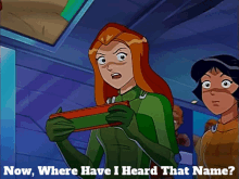 Totally Spies Sam GIF - Totally Spies Sam Now Where Have I Heard That Name GIFs