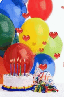 Party Time Cake GIF - Party Time Cake Hearts GIFs