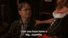 Big Appetites GIF - The Office Dwight Stripper GIFs