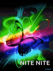 nite nite butterflies good night colors sparkle