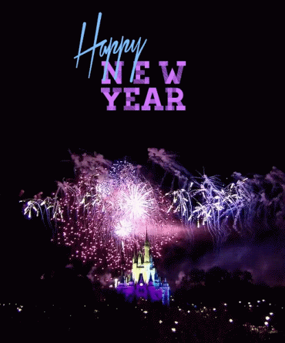 Happy New Year Disney Gif Happy New Year Disney Fire Works Discover Share Gifs