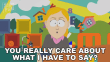 You Really Care About What I Have To Say Ms Stevenson GIF - You Really Care About What I Have To Say Ms Stevenson South Park GIFs