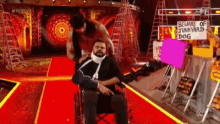 Jinder Mahal Sunil Singh GIF - Jinder Mahal Sunil Singh Wheel Chair GIFs