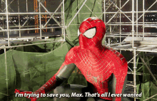 Spider Man Im Trying To Save You Max GIF - Spider Man Im Trying To Save You Max Thats All I Ever Wanted GIFs