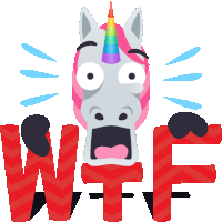 Wtf Unicorn Life Sticker - Wtf Unicorn Life Joypixels Stickers