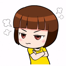 girl cute sulk sulky angry