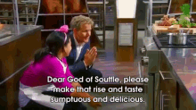 This Is The Secret To Perfect Souffle...Appease The Gods GIF - Cook Dear God Pray GIFs