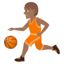 playing basketball joypixels basketball player dribble basketball
