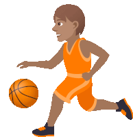 Playing Basketball Joypixels Sticker - Playing Basketball Joypixels Basketball Player Stickers